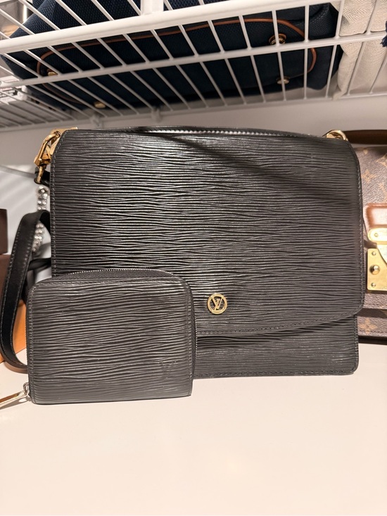 Louis Vuitton Handbags - Bundle Louis Vuitton Black Epi Leather Crossbody with Gold Hardware and wallet